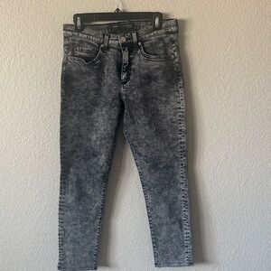 Veronica Beard Women's Acid-Wash Gray High-Rise Skinny Jeans